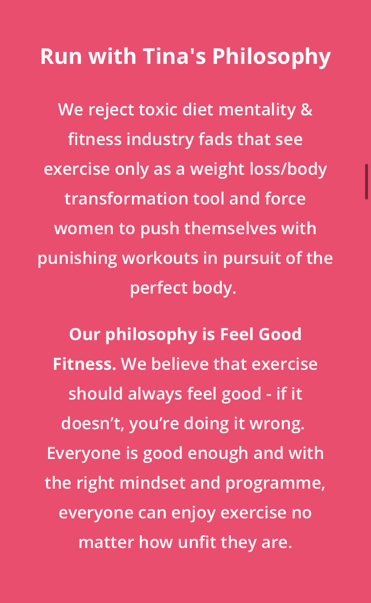 feel good fitness philosophy
